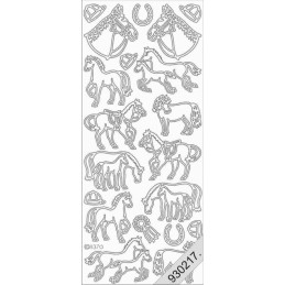 Stickers - 0837 - Chevaux - Or