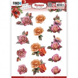 Carte 3D prédéc. - SB10746 - Roses are red - Roses roses
