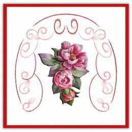 Stitch and do 197 - kit Carte 3D broderie - Roses are red