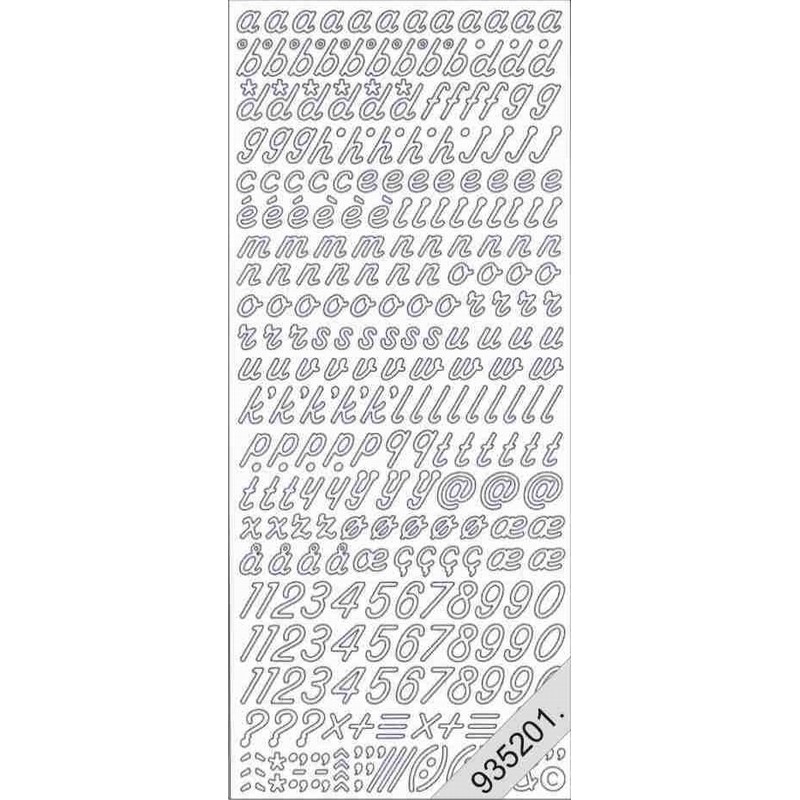 Stickers - 0825 - lettres chiffres - Rouge