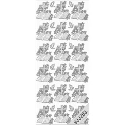 Stickers - 0895 - Livre de communion - argent