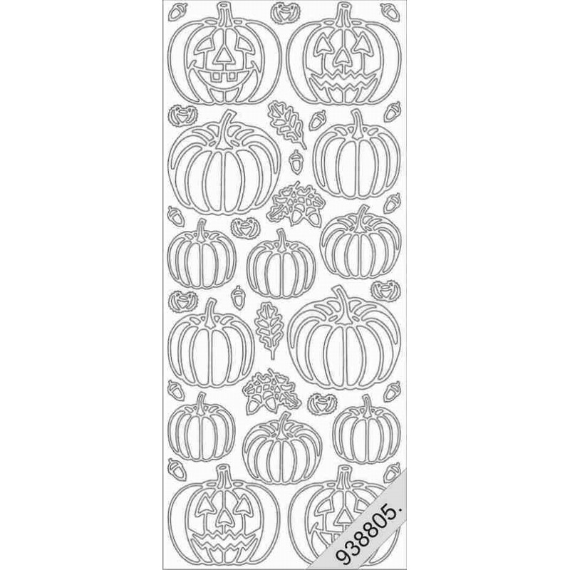 Stickers - 0918 - Citrouilles Halloween - or