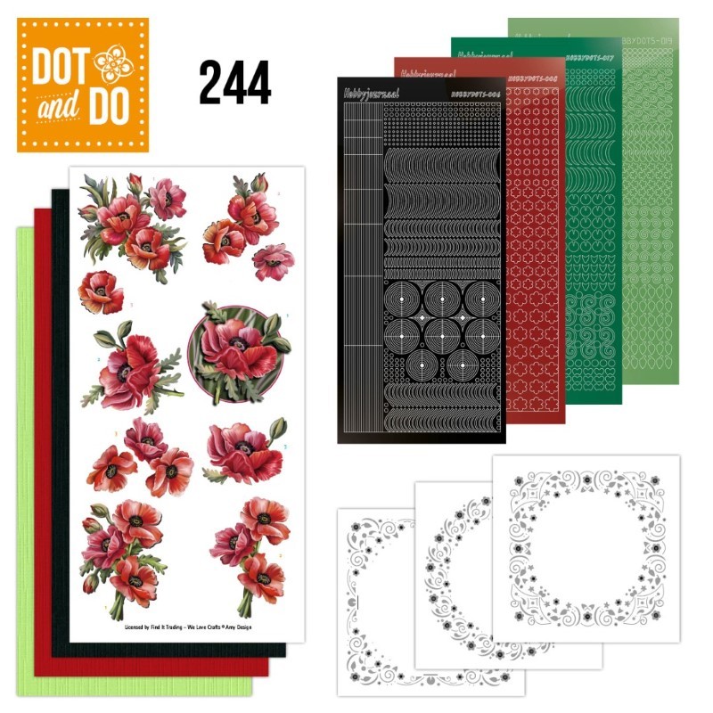 Dot and do 244 - kit Carte 3D  - Roses are red