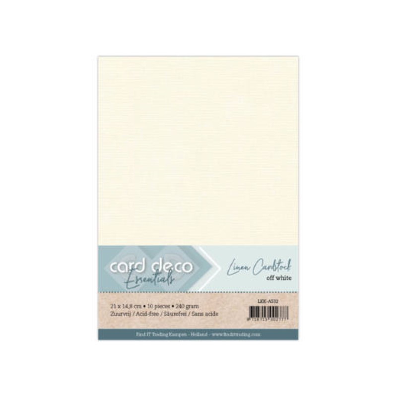 Carte 14.5 x 21 cm uni Blanc cassé paquet de 10