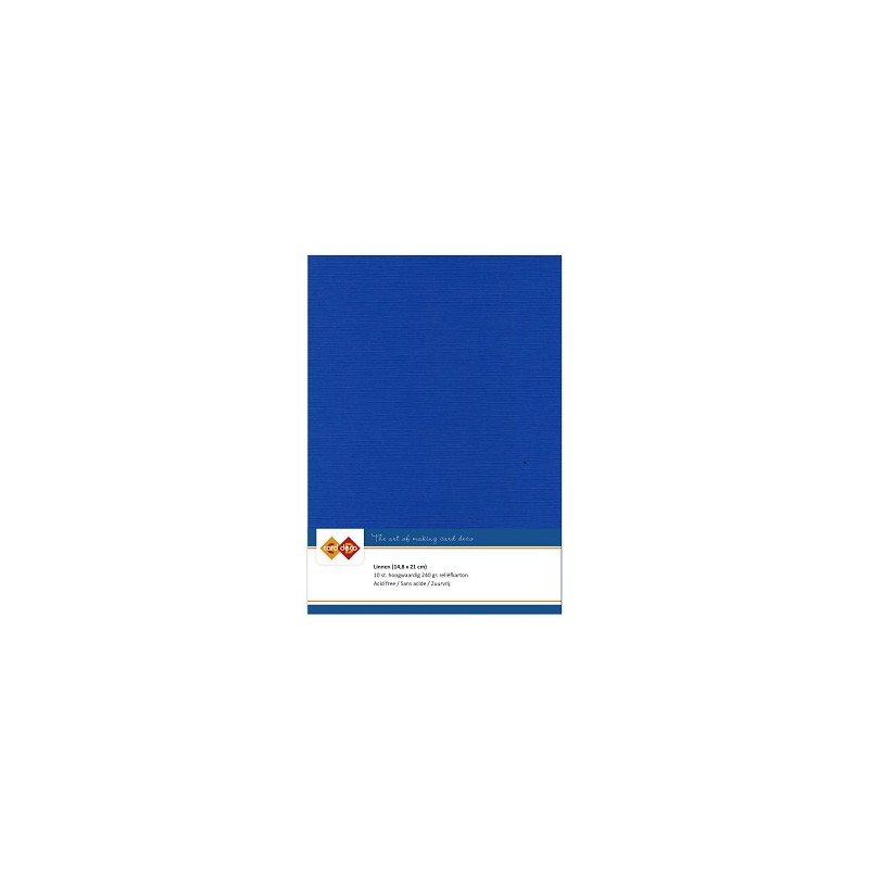 Carte 14.5 x 21 cm uni Bleu outremer paquet de 10