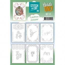 Cartes seules Broderie Stitch and do A6 - Set n°17