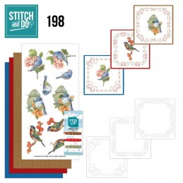 Stitch and do 198 - kit Carte 3D broderie - Oiseaux Vintage