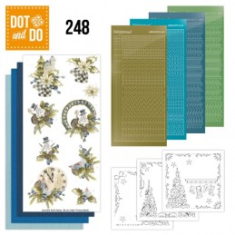 Dot and do 248 - kit Carte 3D  - Noël bleu