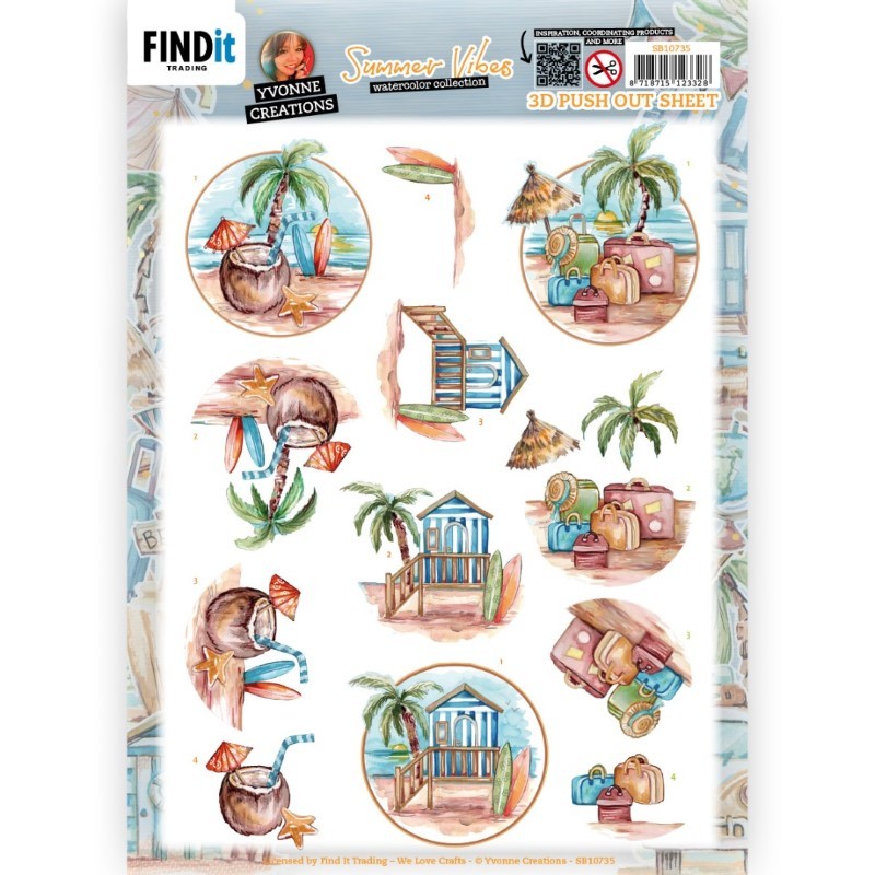 Carte 3D prédéc. - SB10735 - Vive l'été - A la plage Carte 3D prédéc. - SB10735 - Vive l'été - A la plage