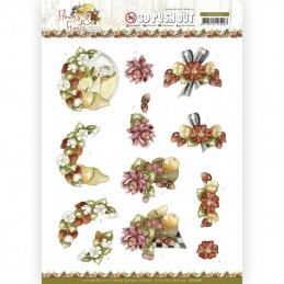 Carte 3D prédéc. - SB10586 - Flowers and fruits - Fleurs et fraises