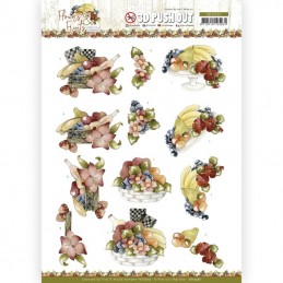 Carte 3D prédéc. - SB10587 - Flowers and fruits - Fleurs et bananes