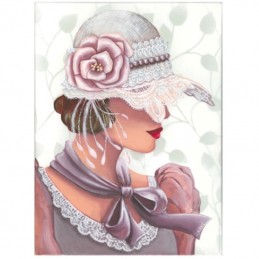Image 3D - gk3040038 - 30x40 - femme chapeau dentelle