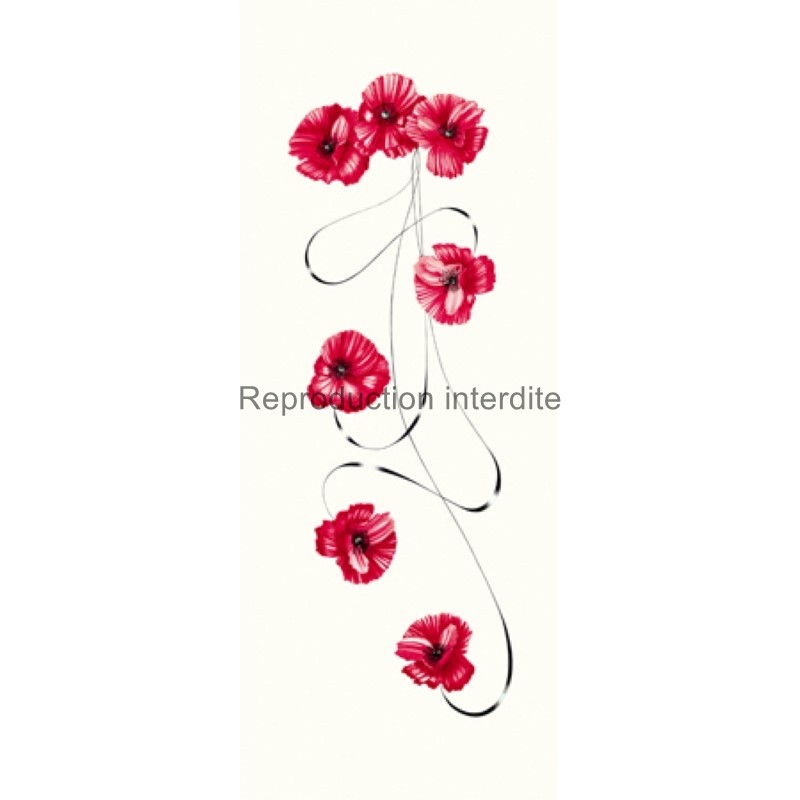 Image pour tableaux 3D - gk2050005 - 20x50 - fleurs rouges