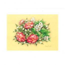Image 3D - Astro 528 - 24x30 - bouquet 4 fleurs rouge