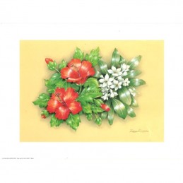 Image 3D - Astro 528 - 24x30 - bouquet 2 fleurs rouge