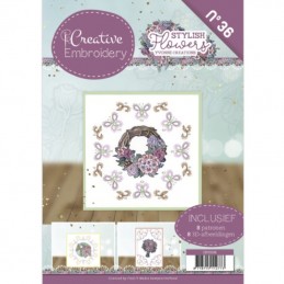 Creative Embroidery n°36 - Livret 8 modèles de cartes à broder - Stylish flowers