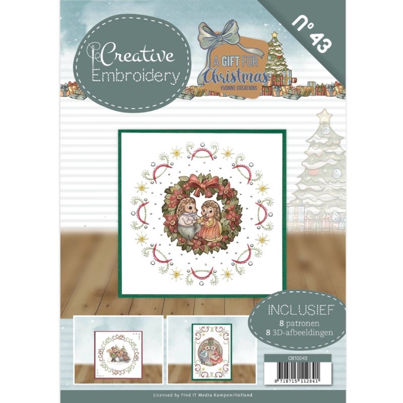 Creative Embroidery n°43 - Livret 8 modèles de cartes à broder - A gift for chrismas