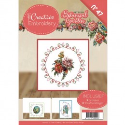 Creative Embroidery n°47 - Livret 8 modèles de cartes à broder - Botanical garden