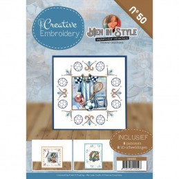 Creative Embroidery n°50 - Livret 8 modèles de cartes à broder - Men in style