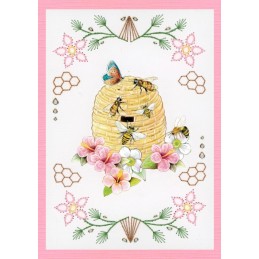 Creative Embroidery n°52 - Livret 8 modèles de cartes à broder - Bee honey