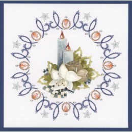 Creative Embroidery n°51 - Livret 8 modèles de cartes à broder - Christmas blues