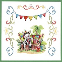 Creative Embroidery n°48 - Livret 8 modèles de cartes à broder - Jungle party