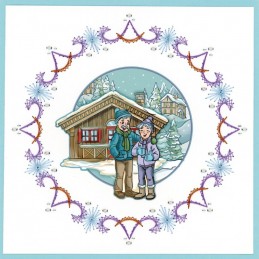 Creative Embroidery n°45 - Livret 8 modèles de cartes à broder - Nordic winter