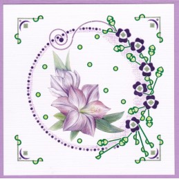 Dot and do 123 - kit Carte 3D - fleurs pourpres