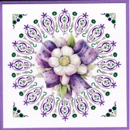 Dot and do 123 - kit Carte 3D - fleurs pourpres