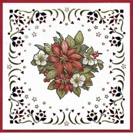 Dot and do 139 - kit Carte 3D - Poinsettias de Noël