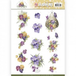 Carte 3D prédéc. - SB10355 - Blooming Summer - Violettes d'été