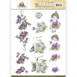 Carte 3D prédéc. - SB10356 - Blooming Summer - Fleurs violettes