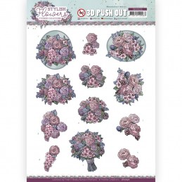 Carterie 3D prédéc. - SB10636 - Stylish Flowers - Jolis bouquets de fleurs