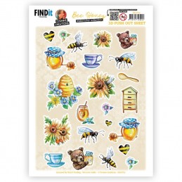 Carte 3D prédéc. - SB10753 - Bee honey - Décos miel et abeilles