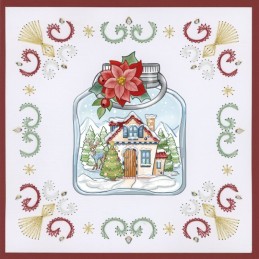 Creative Embroidery n°53 - Livret 8 modèles de cartes à broder - Scène de Noël