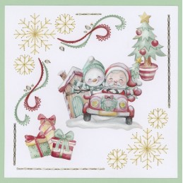 Creative Embroidery n°53 - Livret 8 modèles de cartes à broder - Scène de Noël