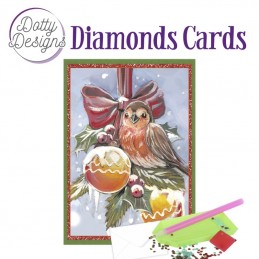 Carte Broderie Diamant - Chaussettes de Noël - DDDC1156