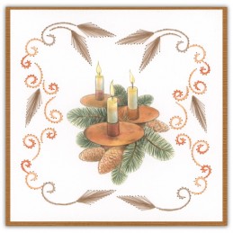 Stitch and do 204 - kit Carte 3D broderie - Wooden christmas