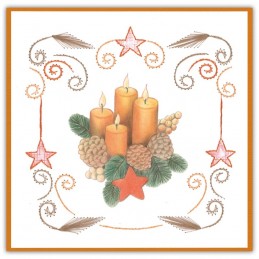 Stitch and do 204 - kit Carte 3D broderie - Wooden christmas