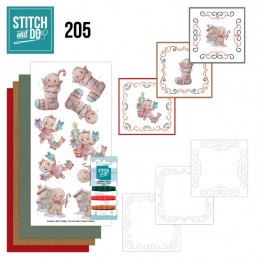 Stitch and do 205 - kit Carte 3D broderie - Scène de Noël