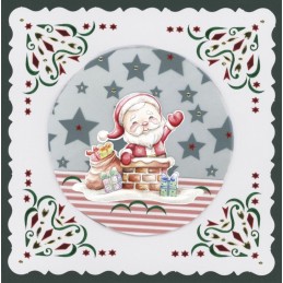 Carte 3D à découper - CD12010 - Christmas scenery - Père Noël