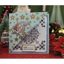 Carte 3D prédéc. - SB10772 - Snowy Christmas - Bonhommes de neige
