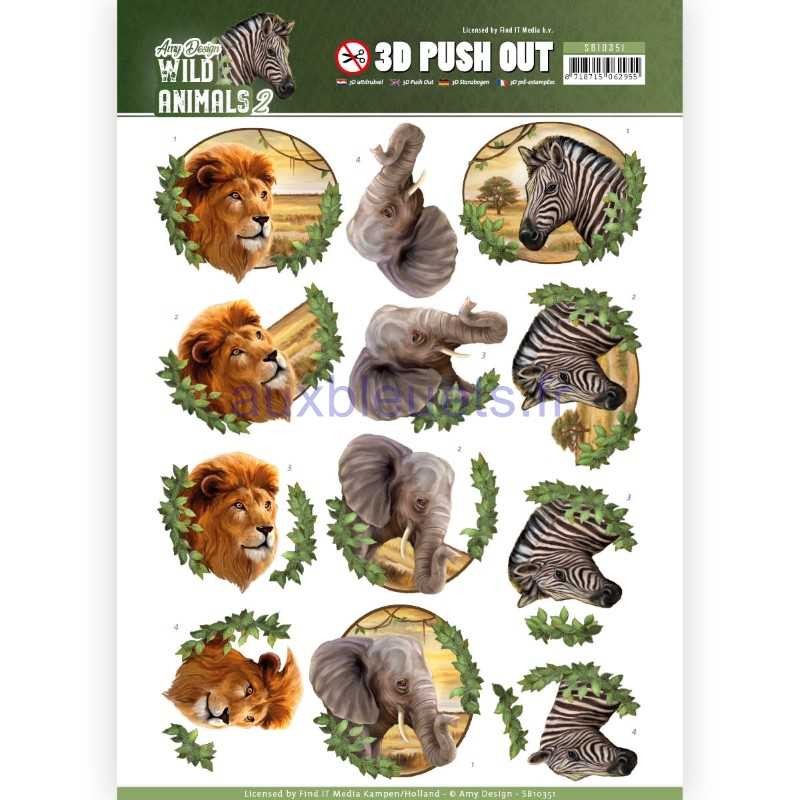 Carte 3D prédéc. - SB10351 - Wild Animals - Afrique