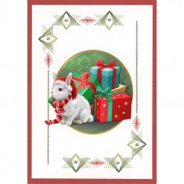 Stitch and Do Livre n°23 - Kit Carte 3D à broder - Animaux à Noël