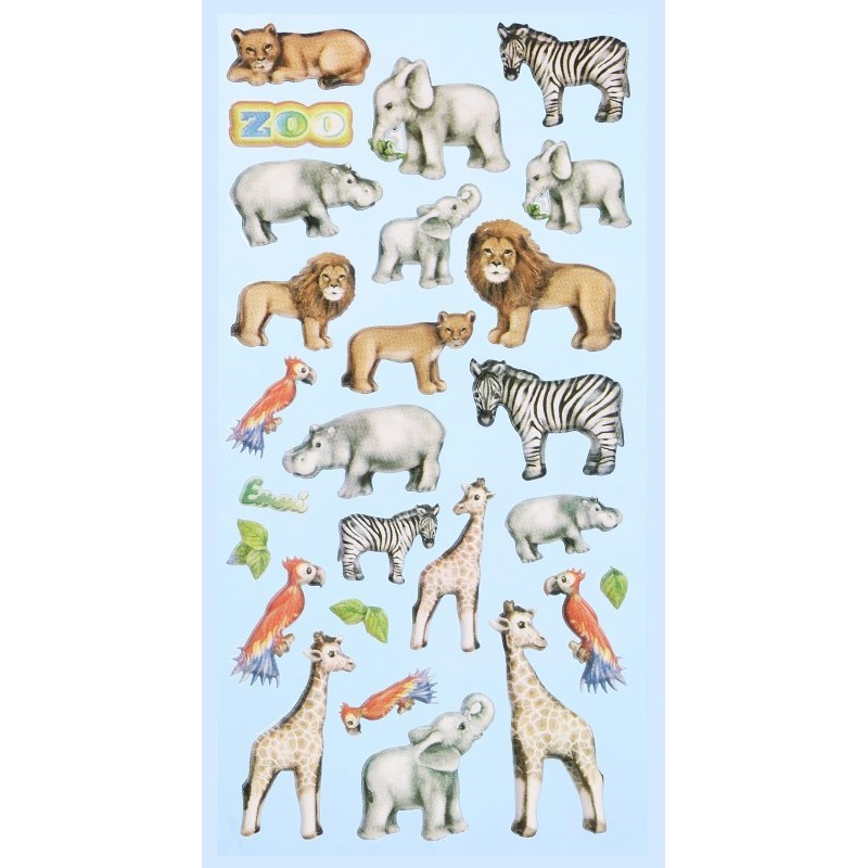 Stickers Animaux sauvages puffy 3D