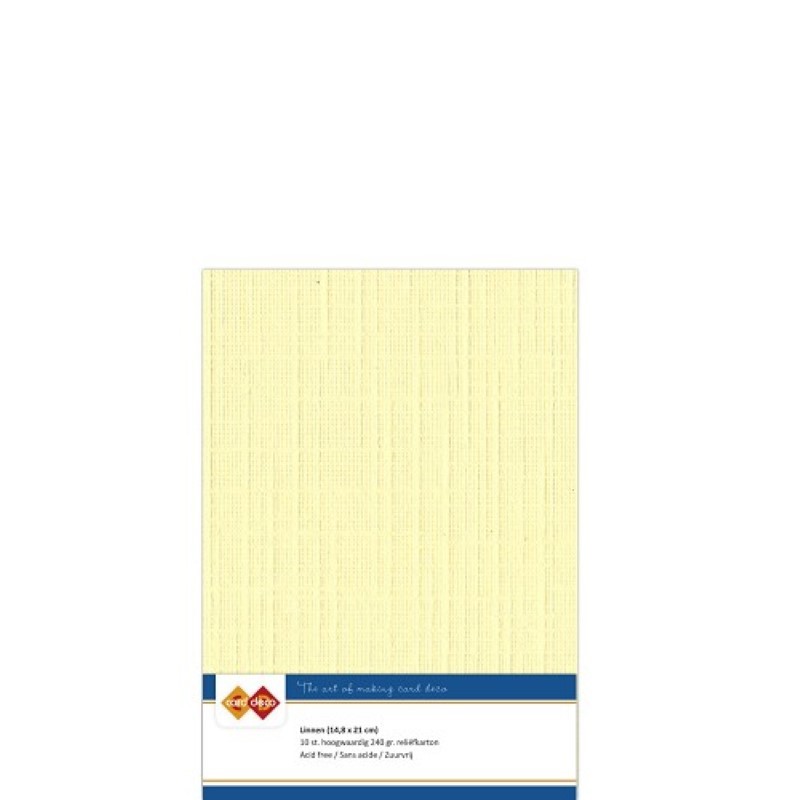 Carte 14.5 x 21 cm uni Jaune clair paquet de 10