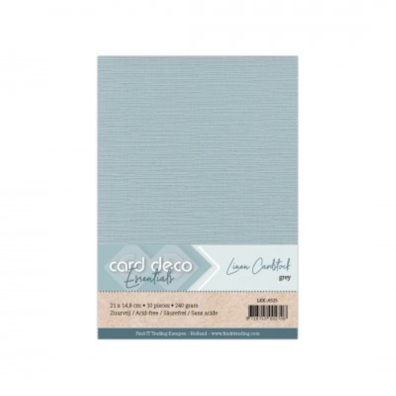 Carte 14.5 x 21 cm uni Gris paquet de 10