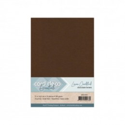 Carte 14.5 x 21 cm uni Chocolat paquet de 10