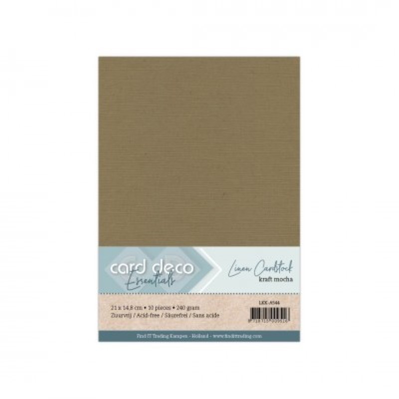 Carte 14.5 x 21 cm uni Moka paquet de 10