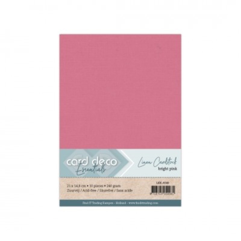 Carte 14.5 x 21 cm uni Rose vif paquet de 10